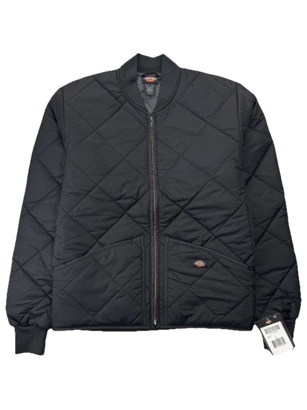 Dickies Diamond Quilted Jacket Men’s Small Black 61242 NWT Workwear Streetwear